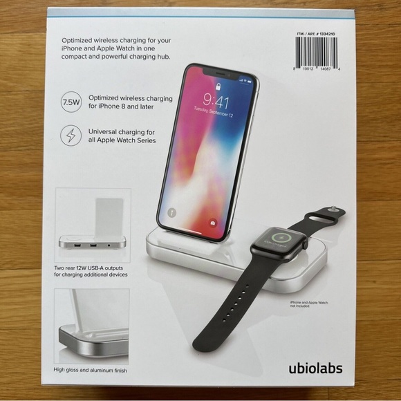 Ubiolabs Wireless Charging Stand for iPhone and Apple Watch - Picture 2 of 3